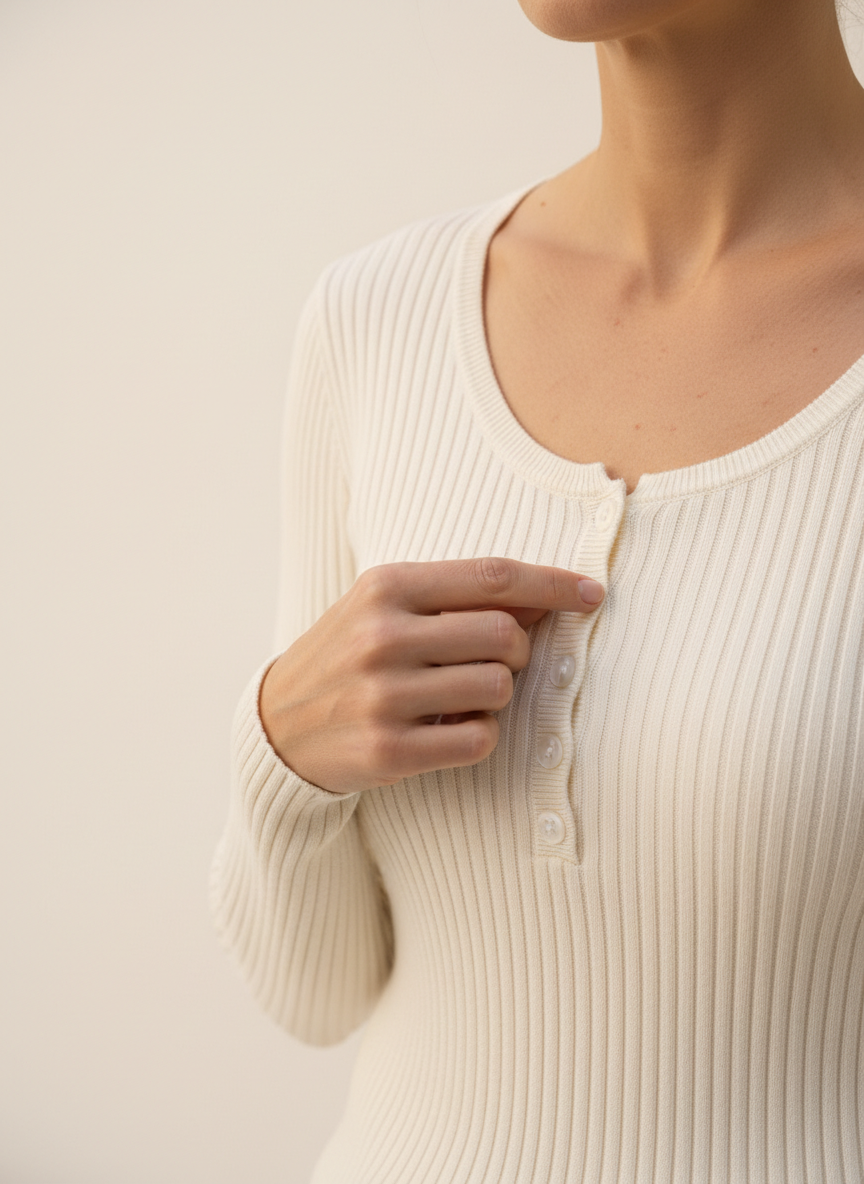 Women's Knit Square Collar Sweater