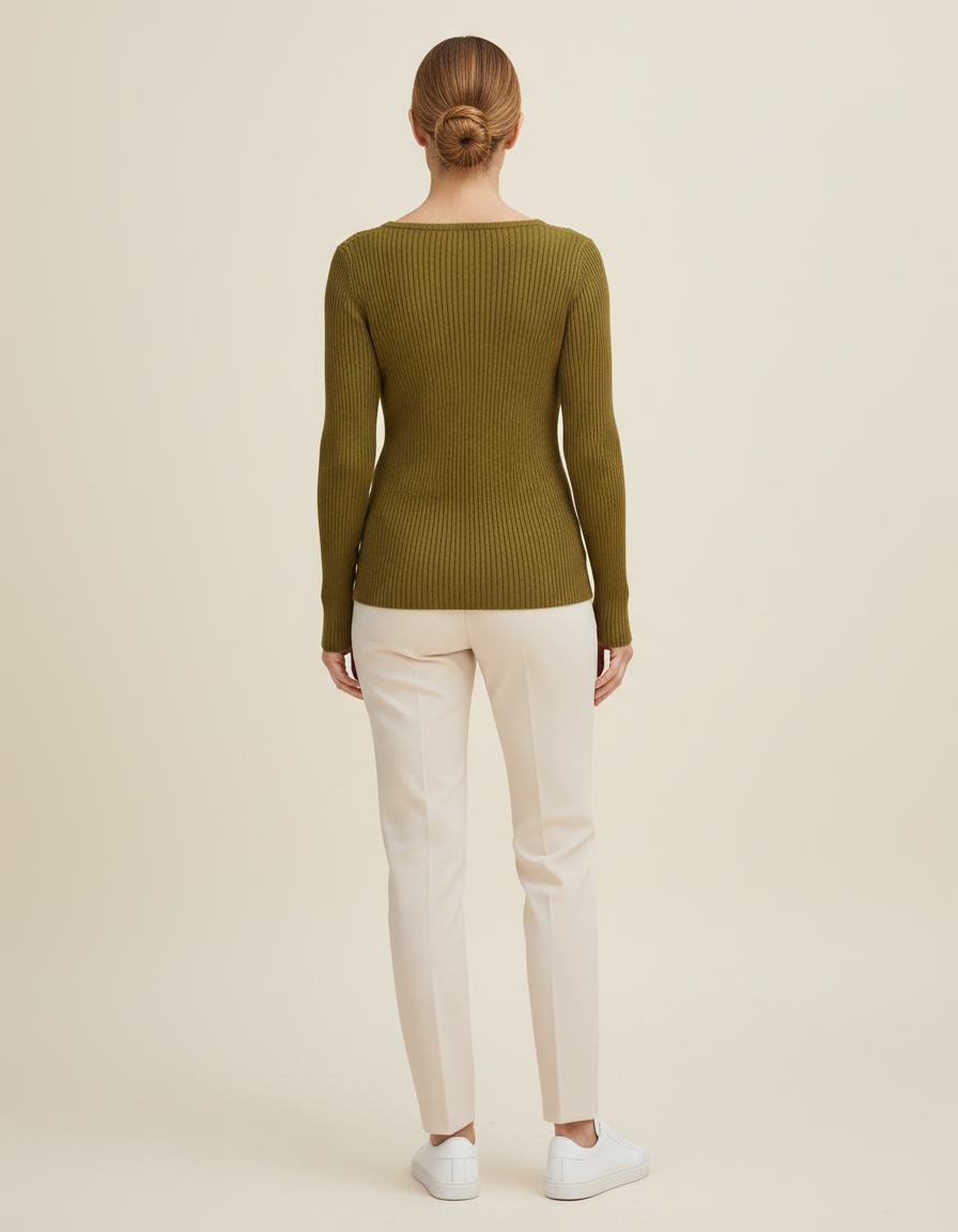 Women's Knit Square Collar Sweater