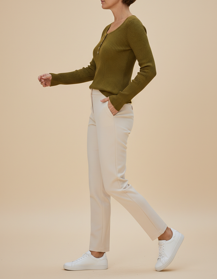 Women's Knit Square Collar Sweater