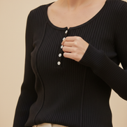 Women's Knit Square Collar Sweater