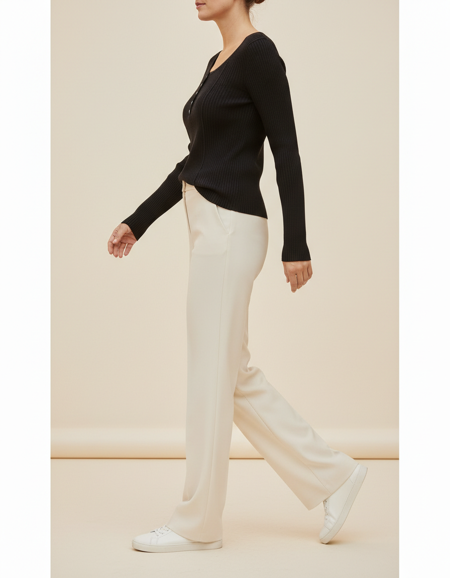 Women's Knit Square Collar Sweater