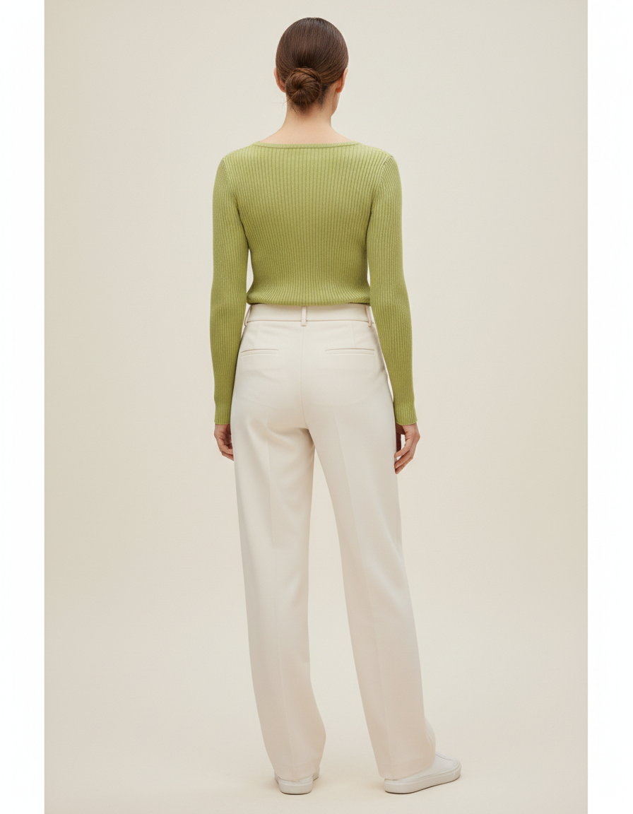 Women's Knit Square Collar Sweater