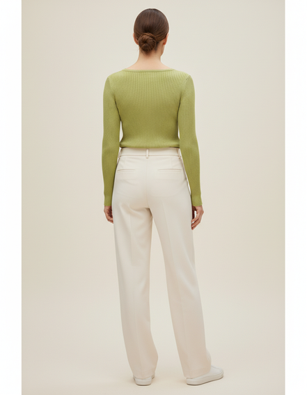 Women's Knit Square Collar Sweater