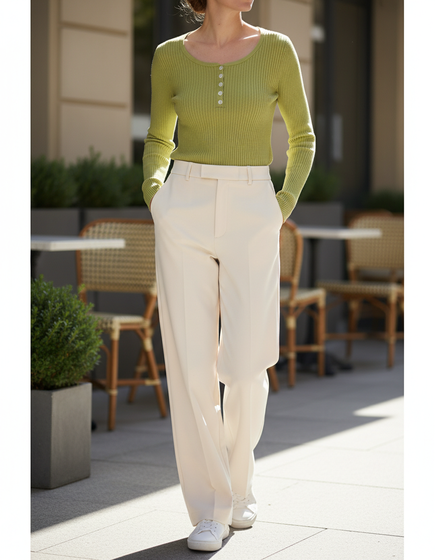 Women's Knit Square Collar Sweater