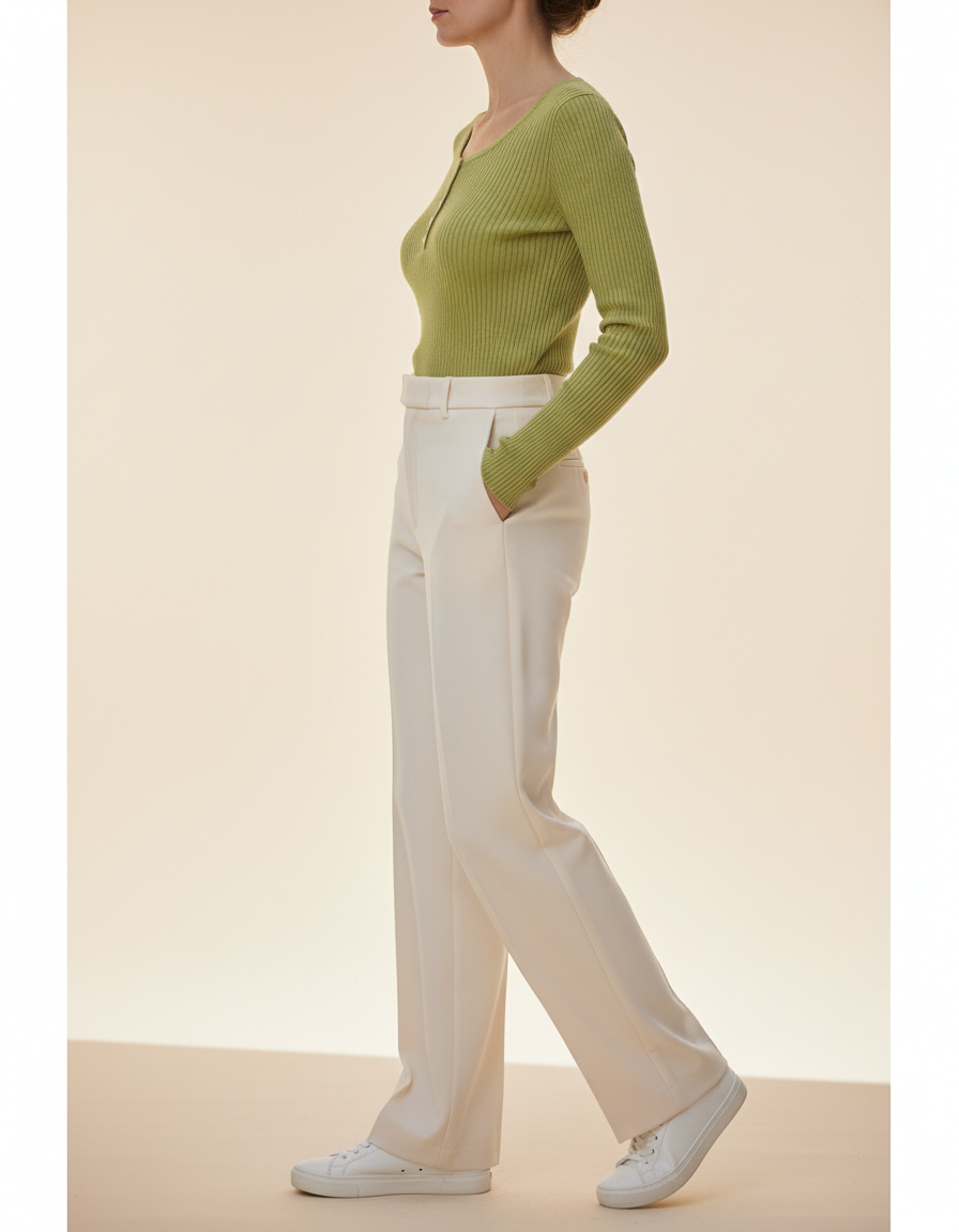 Women's Knit Square Collar Sweater