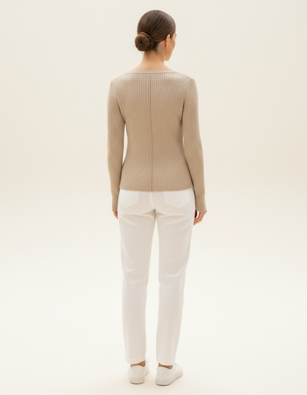 Women's Knit Square Collar Sweater