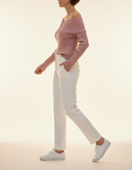 Women's Knit Square Collar Sweater