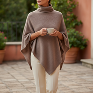 Women's Wool Turtleneck Poncho