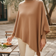 Women's Wool Turtleneck Poncho