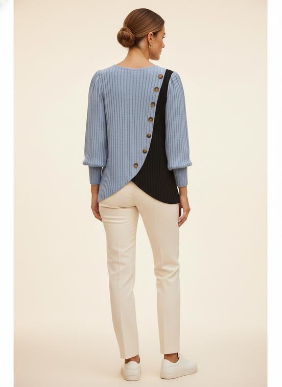 Women's Striped Knit Pullover Sweater