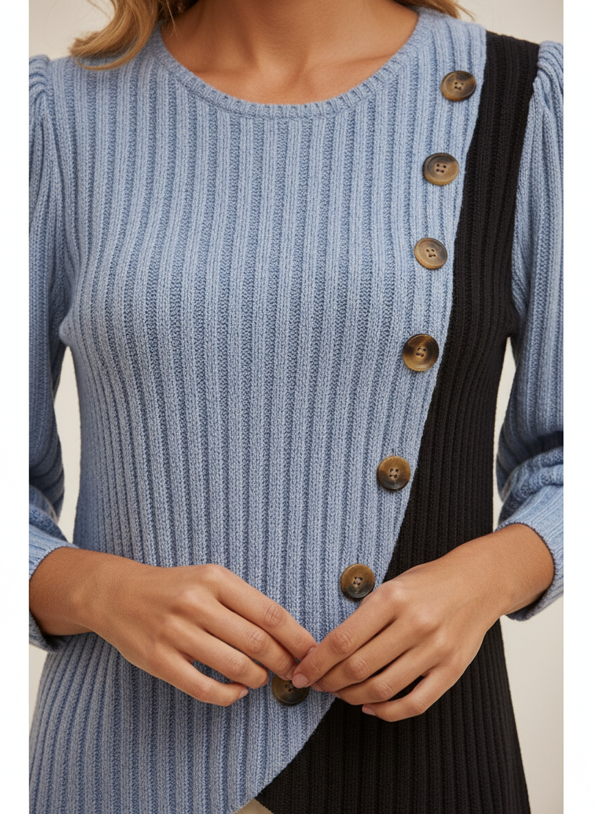 Women's Striped Knit Pullover Sweater