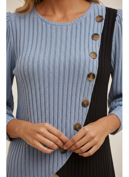 Women's Striped Knit Pullover Sweater
