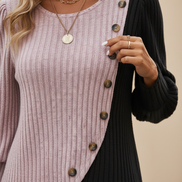 Women's Striped Knit Pullover Sweater