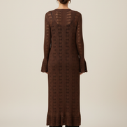 Women's Crochet Knit Long Cardigan