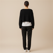Women's Cropped Knit Y2K Sweater