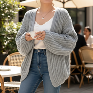 Women's Puff Sleeve Knit Cardigan