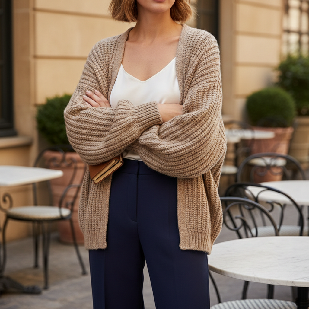 Women's Puff Sleeve Knit Cardigan
