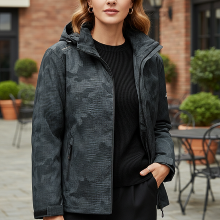 Women's Waterproof Hiking Jacket with Hood