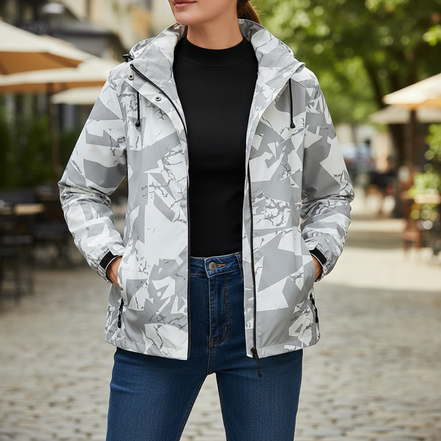 Women's Waterproof Hiking Jacket with Hood