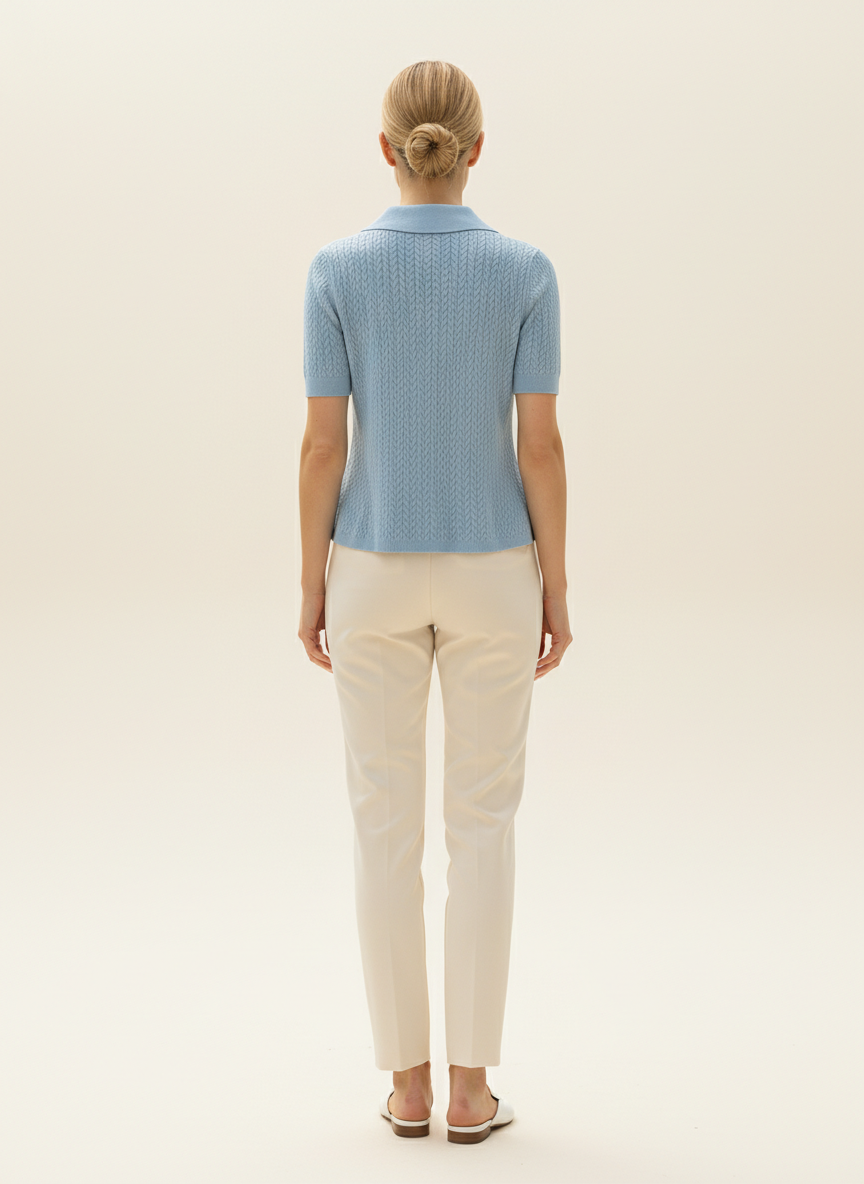 Women's Knitted Short Sleeve Top