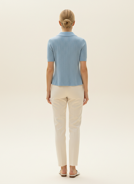 Women's Knitted Short Sleeve Top