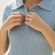 Women's Knitted Short Sleeve Top