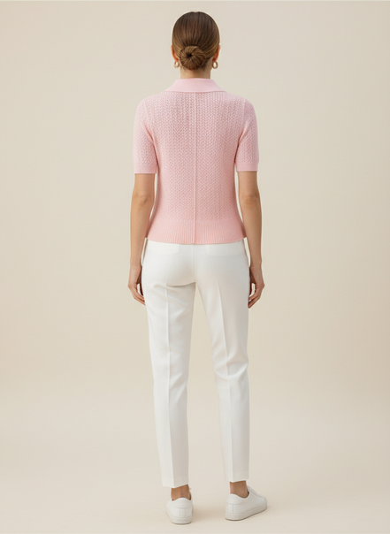 Women's Knitted Short Sleeve Top