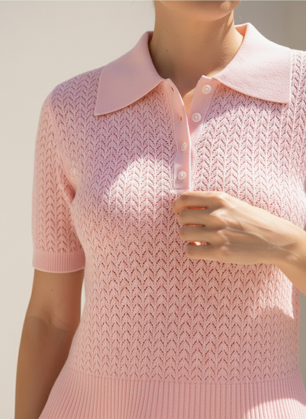 Women's Knitted Short Sleeve Top