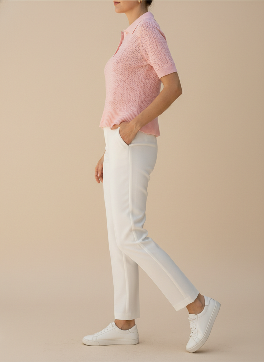 Women's Knitted Short Sleeve Top