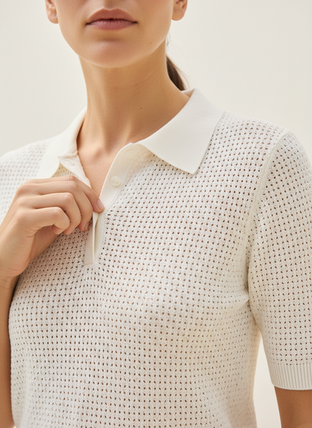 Women's Knitted Short Sleeve Top