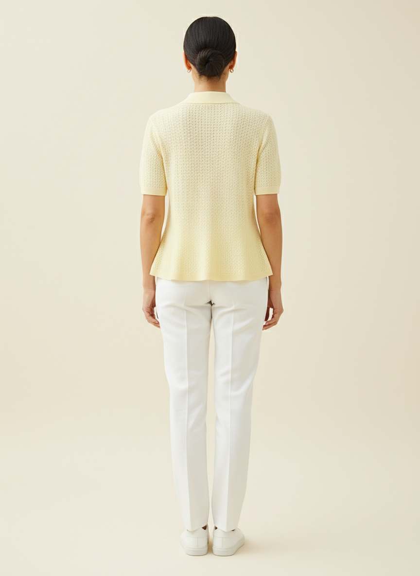 Women's Knitted Short Sleeve Top