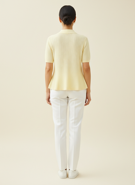 Women's Knitted Short Sleeve Top