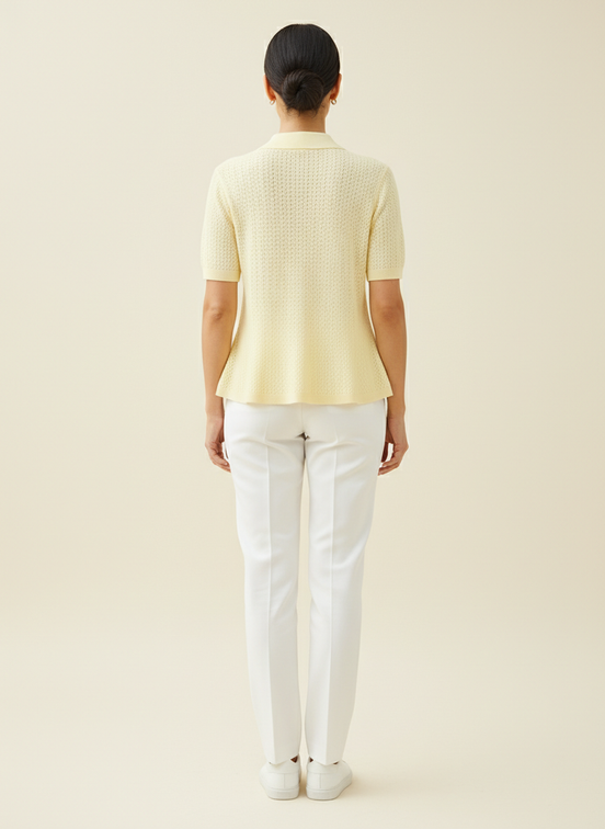 Women's Knitted Short Sleeve Top