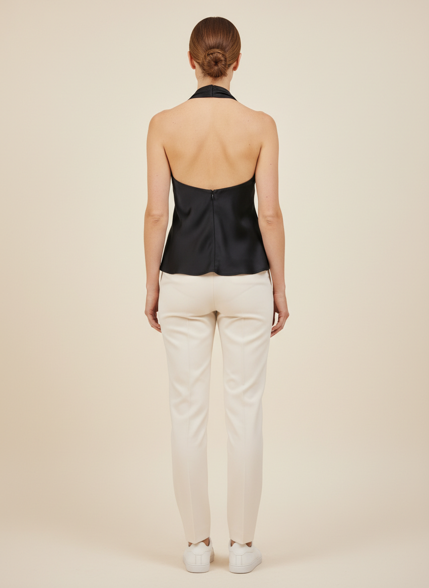 Women's Halter Satin Corset Top