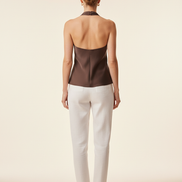 Women's Halter Satin Corset Top
