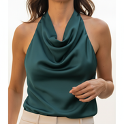 Women's Halter Satin Corset Top