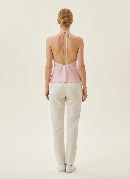 Women's Halter Satin Corset Top