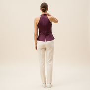 Women's Halter Satin Corset Top