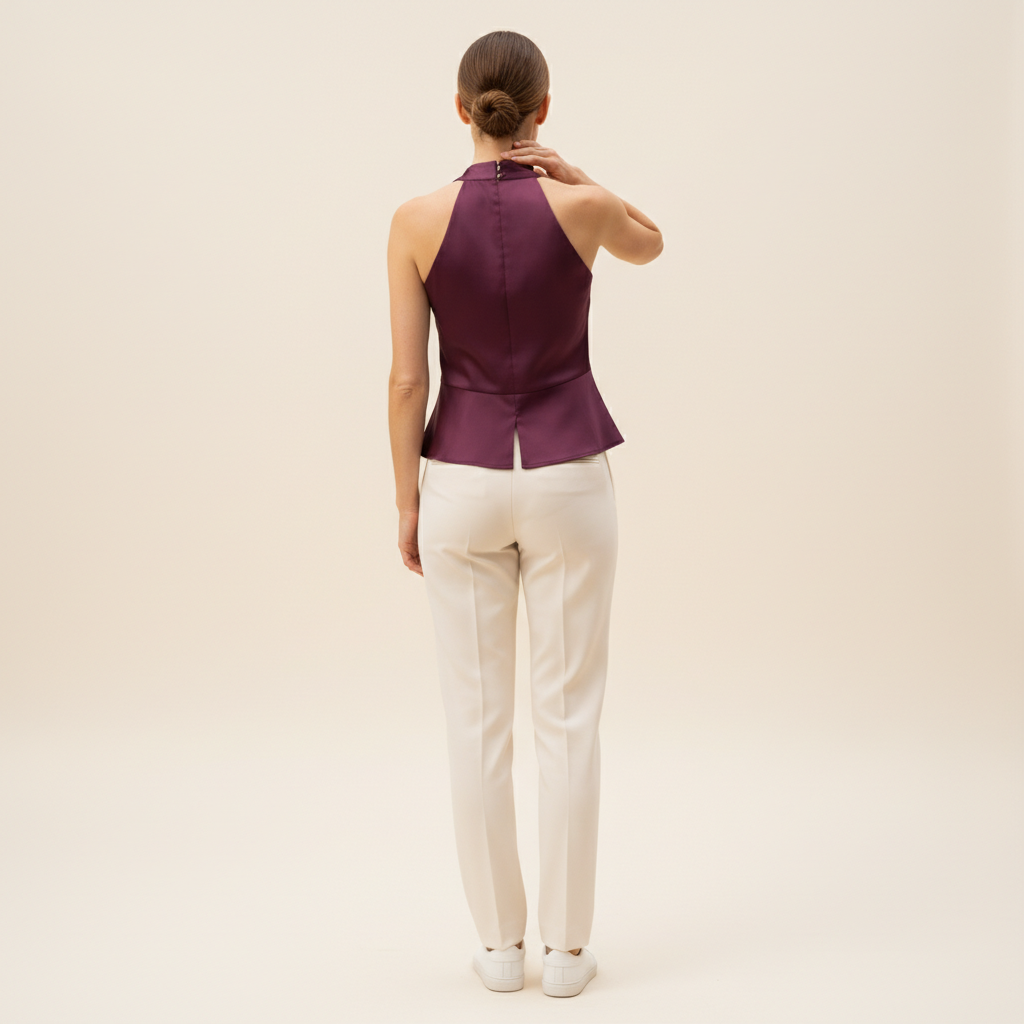 Women's Halter Satin Corset Top