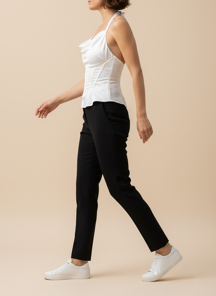 Women's Halter Satin Corset Top