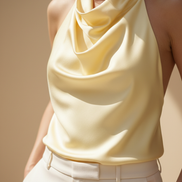 Women's Halter Satin Corset Top