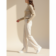 Women's Ruffled Knit Turtleneck Sweater