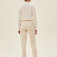Women's Ruffled Knit Turtleneck Sweater