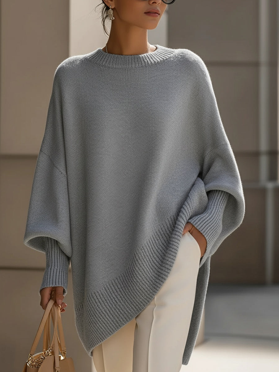 Women's Solid Knit Oversized Jumper