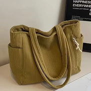 Women's Ribbed Leather Tote Bag