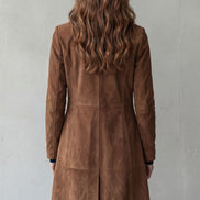 Women's Vintage Suede Longline Coat
