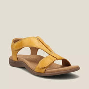 Women's Black Leather Orthopaedic Sandals