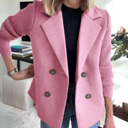 Women's Solid Cotton Casual Blazer