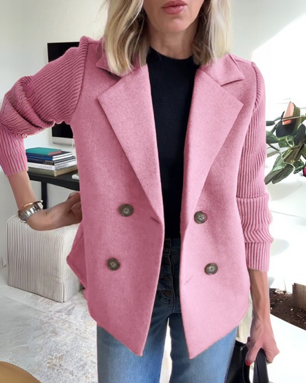 Women's Solid Cotton Casual Blazer