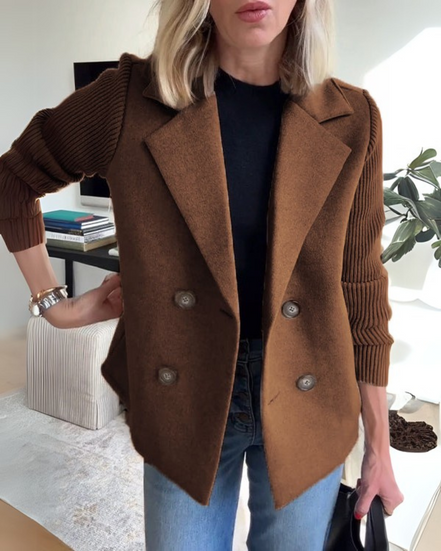 Women's Solid Cotton Casual Blazer